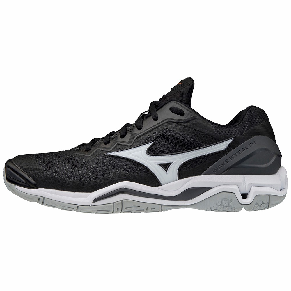 Panske Hadzanarske Tenisky Mizuno Wave Stealth V Čierne/Biele Vypredaj SEBI67029